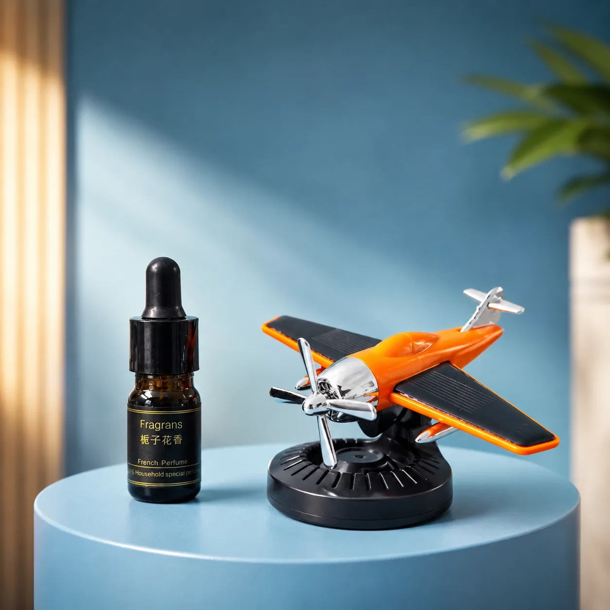 Solar Airplane premium Car moving Air Freshener